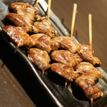 Yakitori Senta - 岩手大地鶏はつ串・塩（２８０円＋税・写真は２皿分）２０１７年６月