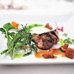 リストランテ 濱崎 - 仏シストロン産　仔羊のグリル　ジロール茸のソース　トリュフ塩