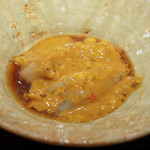 東麻布 天本 - 紹興酒漬けのボタンエビうにあえ