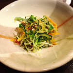 鮨 波やし - サラダ（胡瓜、たくあん、ミョウガ）
      