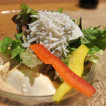 海鮮炉端シャンス - ランチのサラダ
