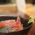 海鮮炉端シャンス - ランチの小鉢(刺身)