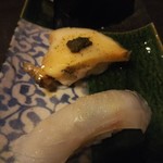 鮓や 大東 - アコウ、アワビ、ウニ、アナゴ