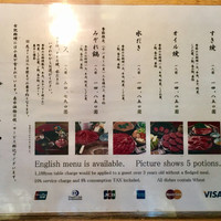 三嶋亭 本店 - 入口前のお品書き