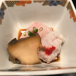 稲城 ヨロシク寿司 - 鮑に肝、鱧、あん肝