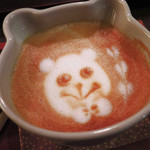 うつわcafeと手作り雑貨の店 ゆう - 器に合わせてラテアートもかわいいクマちゃんでした。