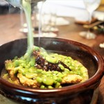 イチリン ハナレ - 蛸と三種の豆　おこげ