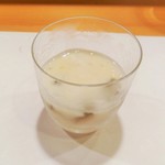 新ばし 星野 - 鮑と山芋のすりおろし