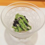 新ばし 星野 - ほうれん草と岩茸の胡麻和え