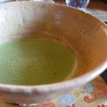 カフェ うかれ雲 - （館内撮影禁止ですが料理のみ撮影許可済）抹茶セットの抹茶