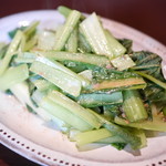 谷塚バル - 201707櫻井さんの焼小松菜 アンチョビバターソース￥３９０