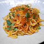 谷塚バル - 201707本日のパスタ（シラスのトマトソース）￥１０８０