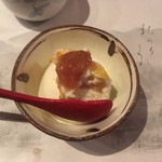 じどりや 穏座 - いちじくトッピングのバニラアイス 