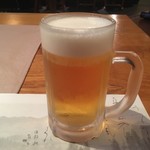 じどりや 穏座 - 生中(ｱｻﾋｽｰﾊﾟｰﾄﾞﾗｲ) 500円