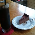 香房 ゆず夢cafe - チョコケーキ&アイス（ラージ）
