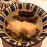 鮓 きずな - 鳴門の鮑のリゾット 蒸し鮑・酢飯・鮑の肝