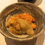 鮓 きずな - 北海道噴火湾のバフン雲丹・山口の赤雲丹・静岡の青のり