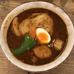 ラッキョ - チキンスープカレー辛さ30番、1350円です。