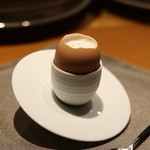 RESTAURANT hidamarino - ●タマゴのピペラートソース パプリカとかパンチェッタMIXの泡ソース