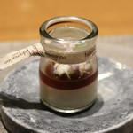 RESTAURANT hidamarino - ●毛ガニ出汁のプリン仕立て アメリケーヌソース