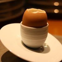 RESTAURANT hidamarino - ●タマゴのピペラートソース パプリカとかパンチェッタMIXの泡ソース