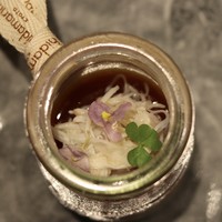 RESTAURANT hidamarino - ●毛ガニ出汁のプリン仕立て アメリケーヌソース