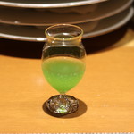 RESTAURANT hidamarino - 口直しの抹茶ソーダ