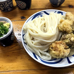 手打うどん はりや - とり天ざる（大）