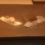 鮓 きずな - 甘手鰈（肝醤油・ポン酢のジュレ）