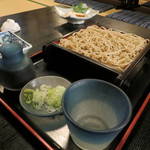 小樽・蕎麦屋・籔半 - 器はお洒落なガラスで涼しげ♪(2017年7月)