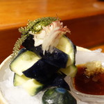 樽八 - 水茄子には海ブドウとミョウガが