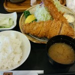 とんかつ 勝 - ランチカツ定食エビフライ付き 1512円