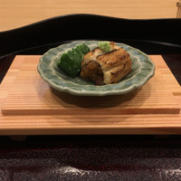 の弥七 - 穴子と粽御飯の飯蒸し 胡瓜浅漬け 山葵