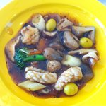 一層樓 - ランチコース　イカと袋茸の豆豉炒め