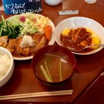 レストランZOO - ある日のランチメニュー(¥800)
豚ロース大根ステーキ&ビーフオムレツ