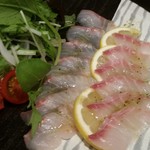 あうん - 蕎麦酒房 あうん　鮮魚のカルパッチョ900 円