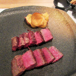 グリルグリーン - 4】和牛ステーキ(うちひら/ランプで約130g)(8000円コース/2017.6月)