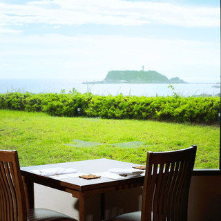 A panoramic view of Enoshima and Mt. Fuji