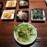 Chouju Kanshubou - サラダ、キムチ、ナムル、オデン、韓国のり
