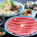Akagi beef and seasonal vegetable shabu shabu set