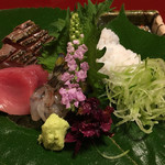 なかむら - 縞鰺・こしび鮪・車海老・鱧おとし