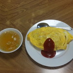 仙龍 - オムライス（大盛・スープ付き）