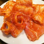 七輪ホルモン焼きもつ鍋 まことや  - ホルモン盛り合わせ