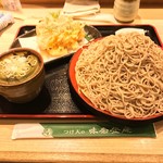 味奈登庵 - もりそば大盛り＋かき揚げ天ぷら！  