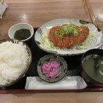 ぐるめ居酒屋 大蔵 - 味噌チキンカツ定食（大）2017.07.04