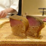 鮨 鈴木 - 胡麻鯖の棒寿司 おかわり