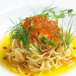 [Recommended for July] Chilled peperoncino with sea urchin and salmon roe