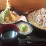 彩 - 天もりそば、大盛り