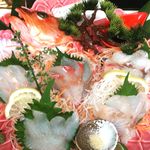 Sengyo Yakitori Sakasu - 当店名物！リーズナブルで日替わり珍魚刺し盛り。オニカサゴ、コチ、ホウボウ、アイナメ、カワハギ、黒ムツ、ヤガラ、ハタなど希少なお魚が♪