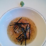 にっぽん丸 - （３日目　夕食）雲丹とカラスミの変わり茶漬け。